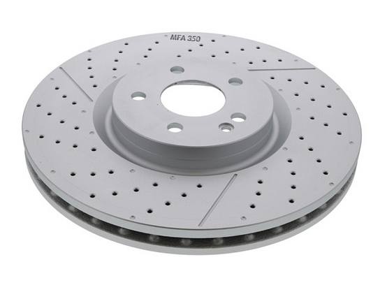 Mercedes Disc Brake Rotor - Front (Cross-Drilled)